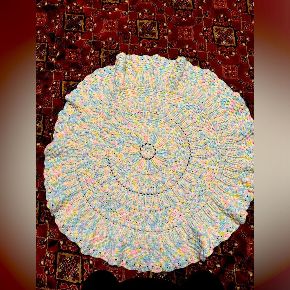 Beautiful handmade crochet baby blanket